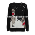 15CS0002 Rentiermuster Weihnachts Pullover Pullover mit LED-Leuchten